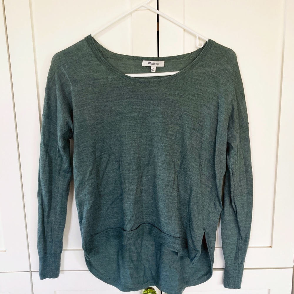Madewell Moreno wool blend light sweater green s
